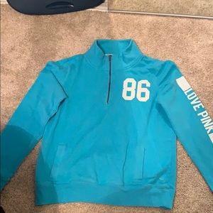 VS PINK quarter zip with front pocket